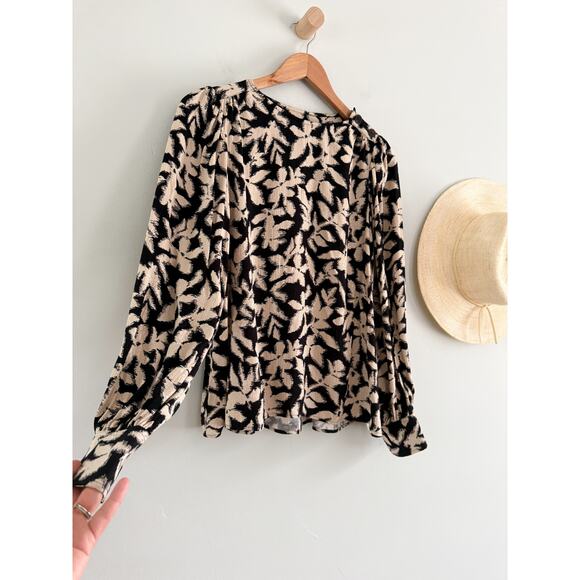 Sézane | Sezane | Linon Blouse in Black & White | Sz 34 / US Sz 2 - Picture 3 of 11